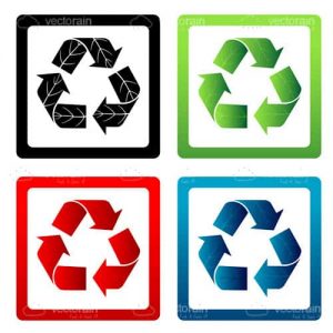 Set of vector recycle symbols